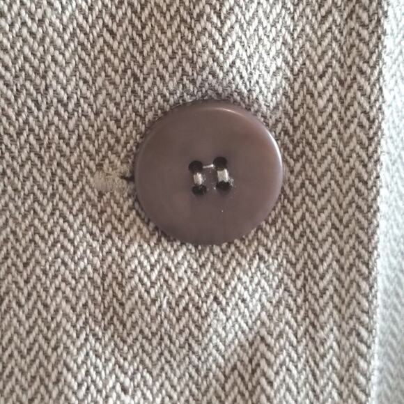 goddess gear NEW Organic Cotton Tweed Buttoned Lined Pocketed Pea Swing Coat L - Picture 15 of 16